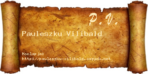 Pauleszku Vilibald névjegykártya